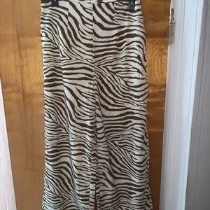 wide leg zebra pants